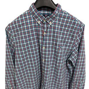 Vineyard Vines Slim Fit Tucker Shirt Button Down Multicolor Check Size XL